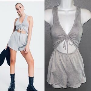 Gilly Hicks Vintage Grey Sexy Cut Out Romper Jumspuit Outfit Womens XS - Small